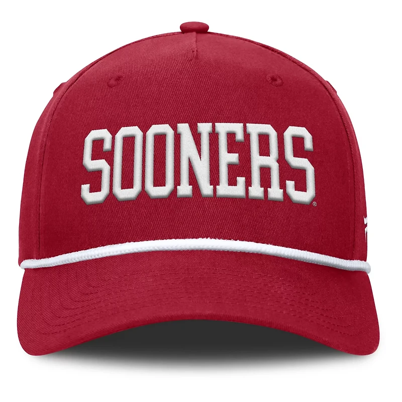 Fanatics Oklahoma Sooners Foul Ball Rope Adjustable Hat