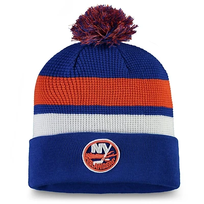 Fanatics Orange New York Islanders 2020 NHL Draft Authentic Pro Cuffed Pom Knit Hat