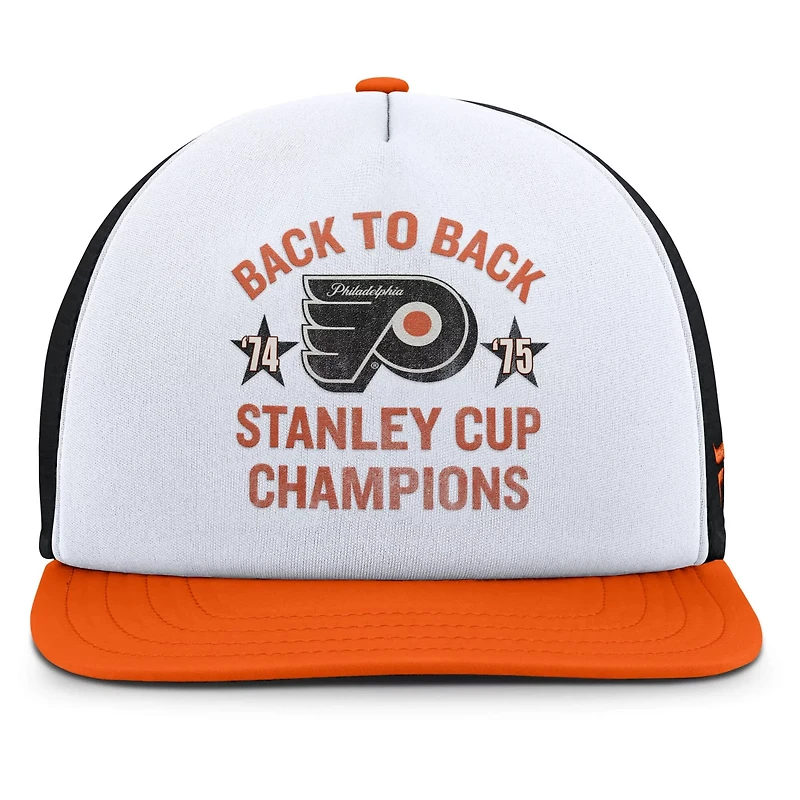 Fanatics Orange Philadelphia Flyers Decades Collection Foam Front Snapback Hat
