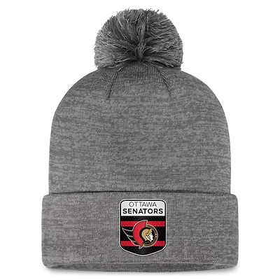 Fanatics Ottawa Senators Authentic Pro Home Ice Cuffed Knit Hat with Pom