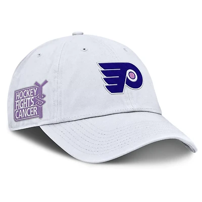 Fanatics Philadelphia Flyers Authentic Pro Hockey Fights Cancer Adjustable Hat