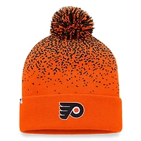 Fanatics Philadelphia Flyers Iconic Gradient Cuffed Knit Hat with Pom