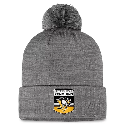 Fanatics Pittsburgh Penguins Authentic Pro Home Ice Cuffed Knit Hat with Pom