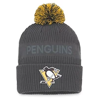 Fanatics Pittsburgh Penguins Authentic Pro Home Ice Cuffed Knit Hat with Pom