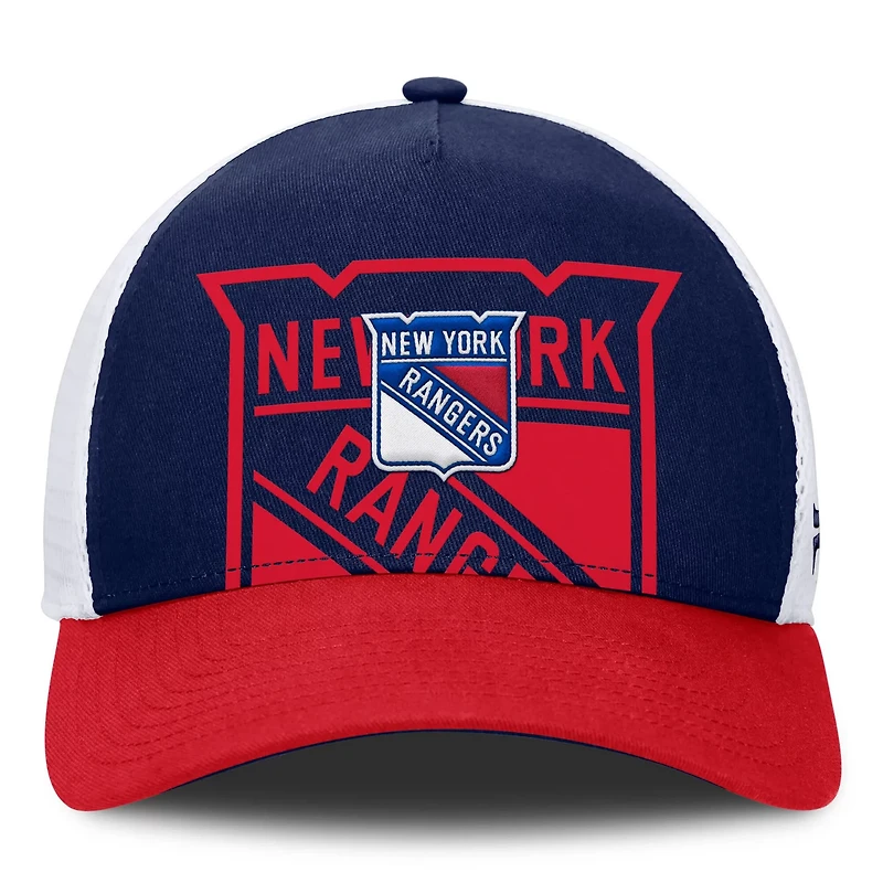 Fanatics Red New York Rangers Authentic Pro A-Frame Rink Adjustable Hat