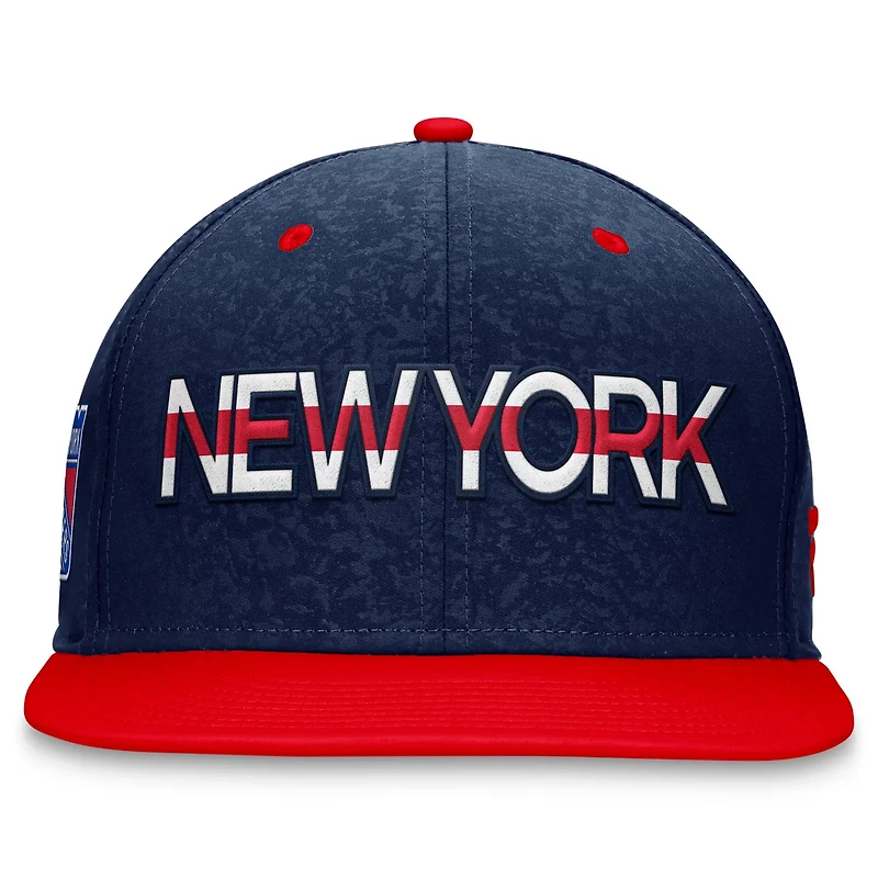 Fanatics /Red New York Rangers Authentic Pro Rink Two-Tone Snapback Hat