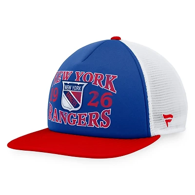 Fanatics /Red New York Rangers Heritage Vintage Foam Front Trucker Snapback Hat