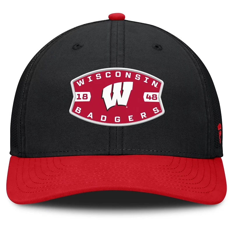 Fanatics Red Wisconsin Badgers Adapt Adjustable Trucker Hat
