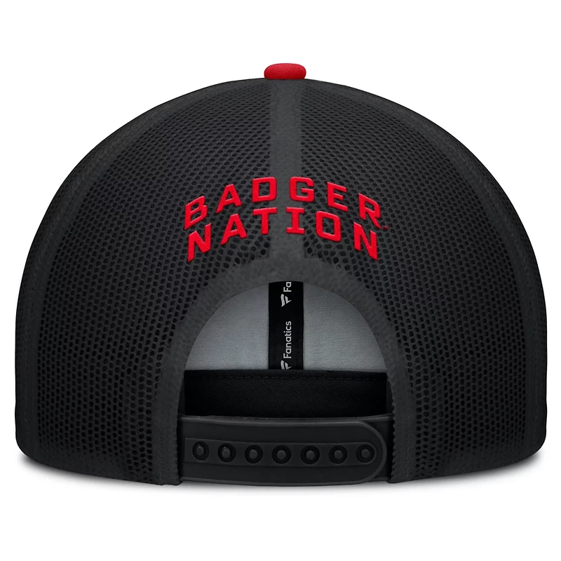 Fanatics Red Wisconsin Badgers Adapt Adjustable Trucker Hat