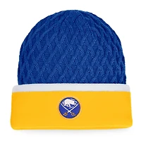 Fanatics /Royal Buffalo Sabres Iconic Striped Cuffed Knit Hat
