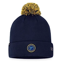 Fanatics St Louis Blues 2023 NHL Draft Cuffed Knit Hat with Pom