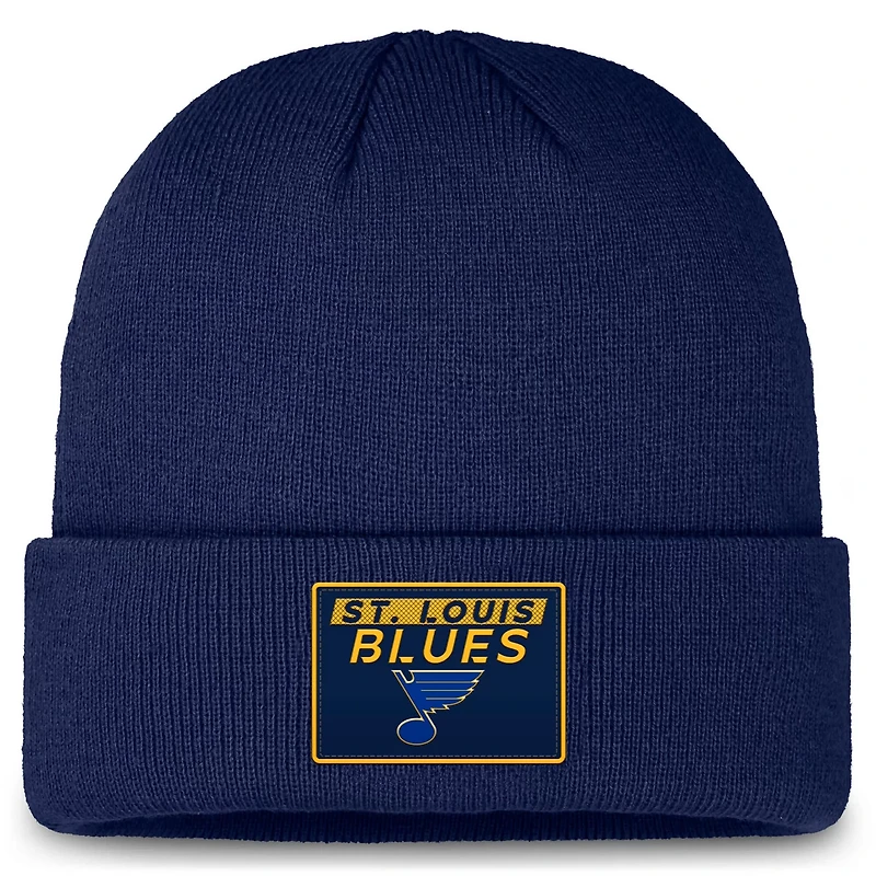 Fanatics St Louis Blues Authentic Pro Cuffed Knit Hat