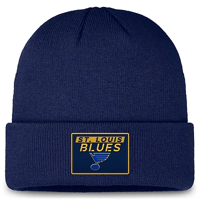 Fanatics St Louis Blues Authentic Pro Cuffed Knit Hat