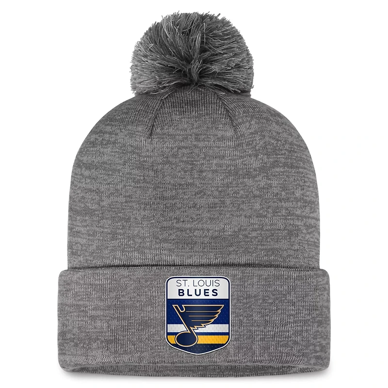 Fanatics St Louis Blues Authentic Pro Home Ice Cuffed Knit Hat with Pom