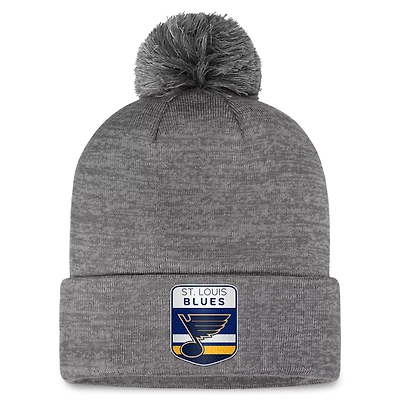 Fanatics St Louis Blues Authentic Pro Home Ice Cuffed Knit Hat with Pom