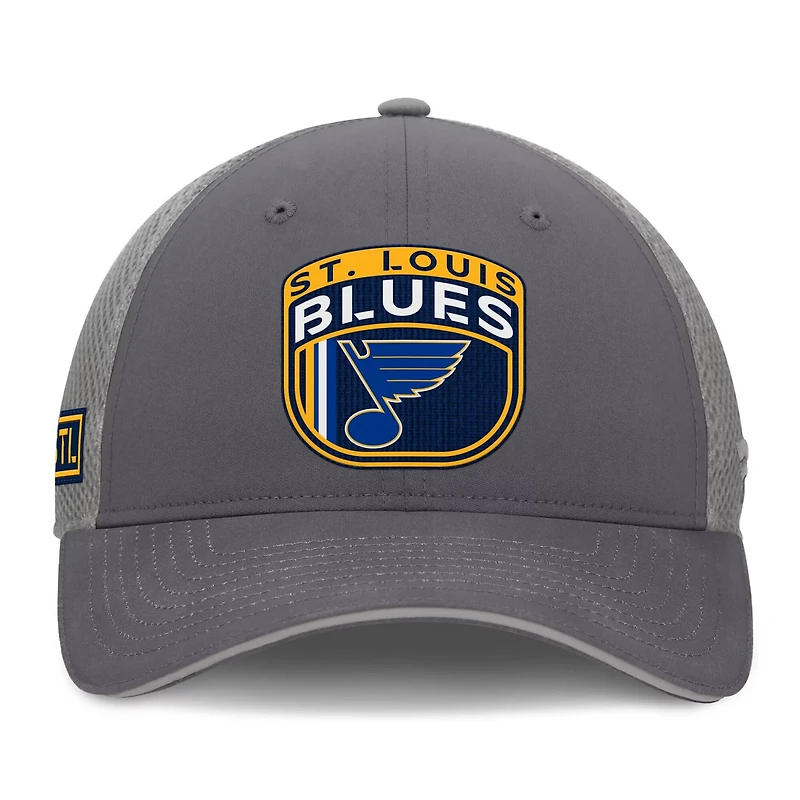 Fanatics St Louis Blues Authentic Pro Home Ice Trucker Adjustable Hat
