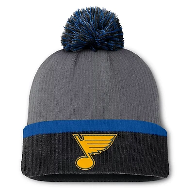 Fanatics St Louis Blues Cuffed Knit Hat with Pom