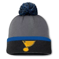 Fanatics St Louis Blues Cuffed Knit Hat with Pom