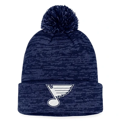 Fanatics St Louis Blues Fundamental Cuffed Knit Hat with Pom