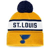 Fanatics St Louis Blues Fundamental Wordmark Cuffed Knit Hat with Pom