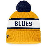 Fanatics St Louis Blues Fundamental Wordmark Cuffed Knit Hat with Pom