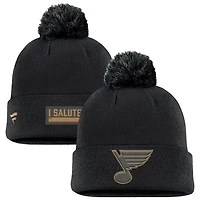 Fanatics St Louis Blues Military Appreciation Cuffed Knit Hat with Pom