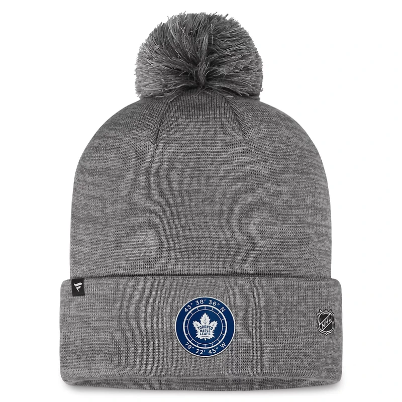 Fanatics Toronto Maple Leafs Authentic Pro Home Ice Cuffed Knit Hat with Pom