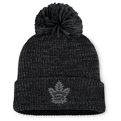 Fanatics Toronto Maple Leafs Authentic Pro Road Cuffed Knit Hat with Pom