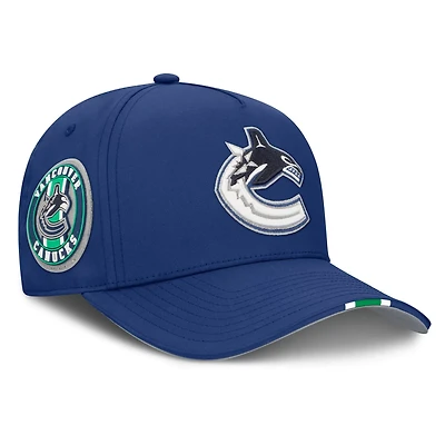 Fanatics Vancouver Canucks 2025 NHL Draft Authentic Pro On-Stage Podium A-Frame Adjustable Hat