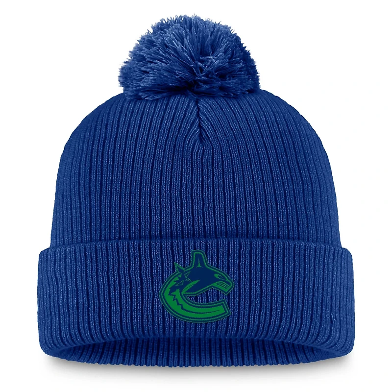 Fanatics Vancouver Canucks Cuffed Knit Hat with Pom