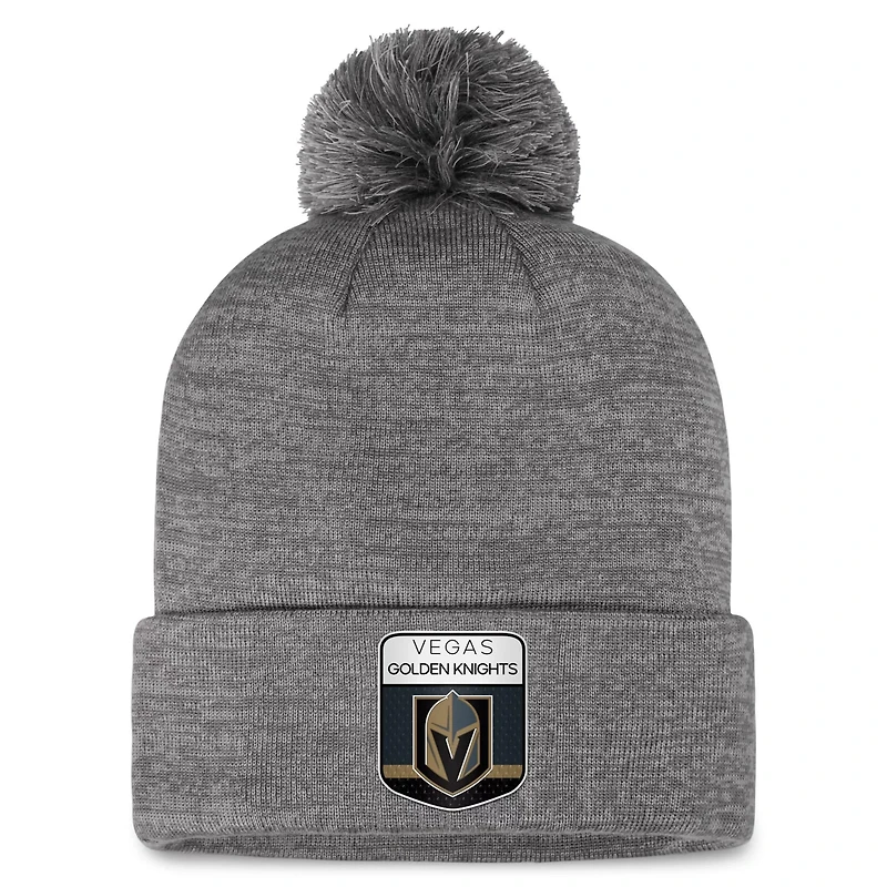 Fanatics Vegas Golden Knights Authentic Pro Home Ice Cuffed Knit Hat with Pom