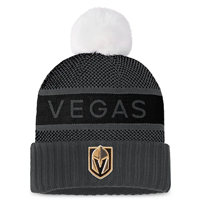 Fanatics Vegas Golden Knights Authentic Pro Rink Cuffed Knit Hat with Pom