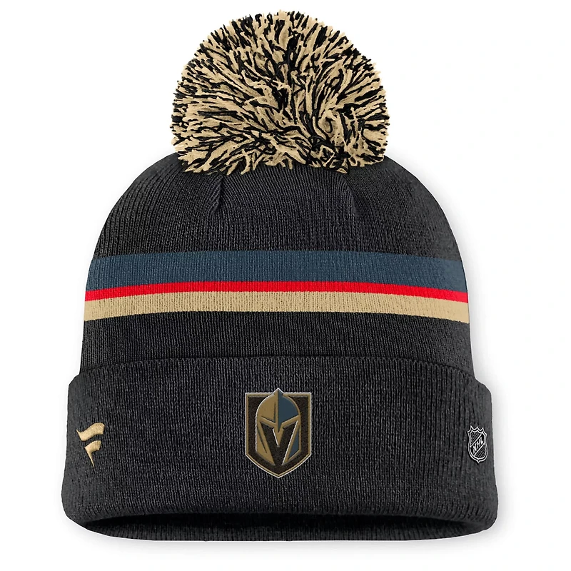 Fanatics Vegas Golden Knights Authentic Pro Rink Cuffed Knit Hat with Pom