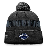 Fanatics Vegas Golden Knights Fundamental Patch Cuffed Knit Hat with Pom