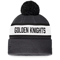 Fanatics Vegas Golden Knights Fundamental Wordmark Cuffed Knit Hat with Pom