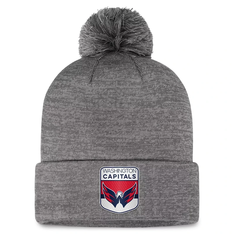 Fanatics Washington Capitals Authentic Pro Home Ice Cuffed Knit Hat with Pom