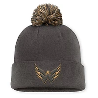 Fanatics Washington Capitals Authentic Pro Military Appreciation Cuffed Knit Hat with Pom
