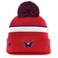 Fanatics Washington Capitals Authentic Pro Rink Cuffed Knit Hat with Pom