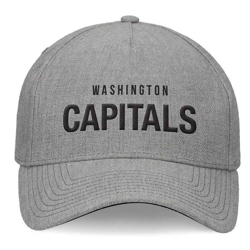Fanatics Washington Capitals Elements A-Frame Leather Strapback Hat