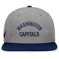 Fanatics Washington Capitals Elements Flat Brim Leather Strapback Hat
