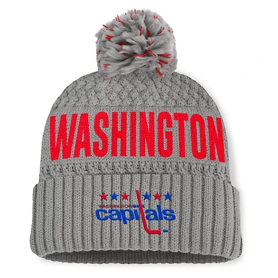 Fanatics Washington Capitals Heritage Tilly Cuffed Knit Hat with Pom