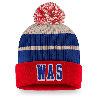 Fanatics Washington Capitals True Classics Cuffed Knit Hat with Pom