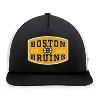 Fanatics /White Boston Bruins Foam Front Patch Trucker Snapback Hat
