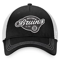 Fanatics /White Boston Bruins Fundamental Trucker Adjustable Hat
