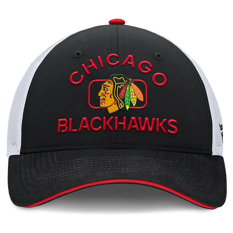 Fanatics /White Chicago hawks Authentic Pro Rink Trucker Hat