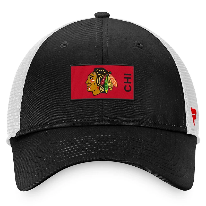 Fanatics /White Chicago hawks Authentic Pro Rink Trucker Snapback Hat