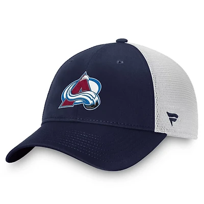 Fanatics White Colorado Avalanche Core Primary Logo Trucker Adjustable Hat