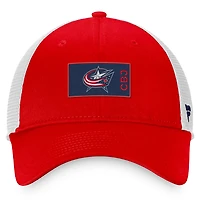 Fanatics /White Columbus Blue Jackets Authentic Pro Rink Trucker Snapback Hat