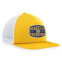 Fanatics White Nashville Predators Foam Front Patch Trucker Snapback Hat