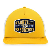 Fanatics White Nashville Predators Foam Front Patch Trucker Snapback Hat